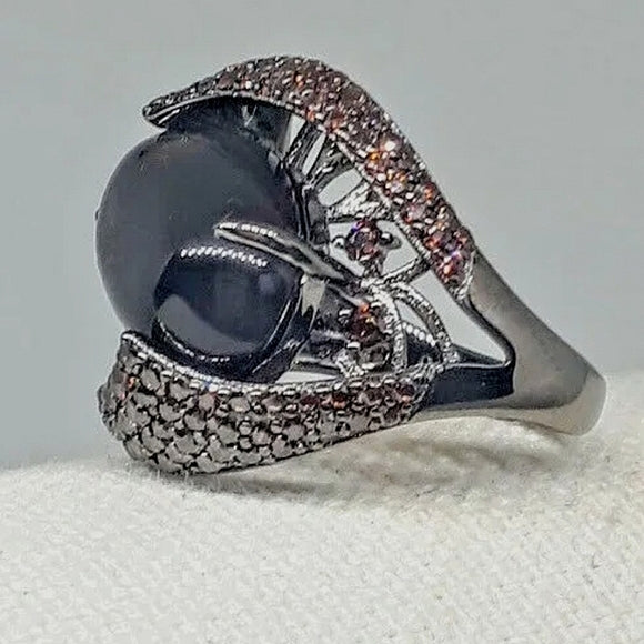 Natural Smoky Quartz 925 Sterling Silver Ring