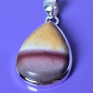 Natural Large Mookaite Jaspar 925 Sterling Silver Pendant