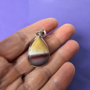 Natural Large Mookaite Jaspar 925 Sterling Silver Pendant