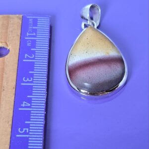 Natural Large Mookaite Jaspar 925 Sterling Silver Pendant