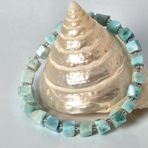 Natural Larimar Stretchable Bracelet