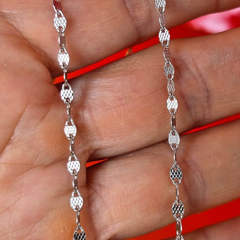 Italian 925 Sterling Silver 2.5mm Chain Necklace 18"(long)