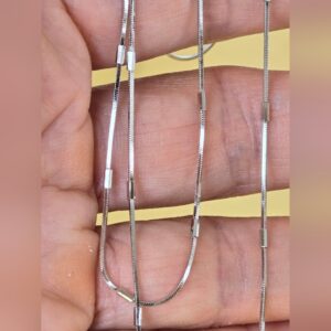 Italian 925 Sterling Silver 1mm Chain Necklace 22" (long)