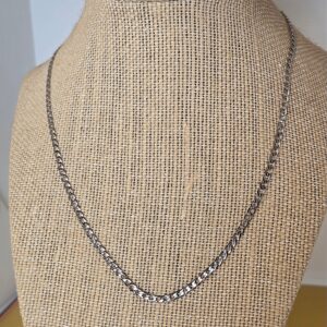 2.5mm 925 Sterling Silver Cuban Link Chain Necklace 18"