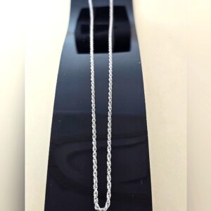 Italian 925 Sterling Silver 1.5mm Chain Necklace 18" (long)