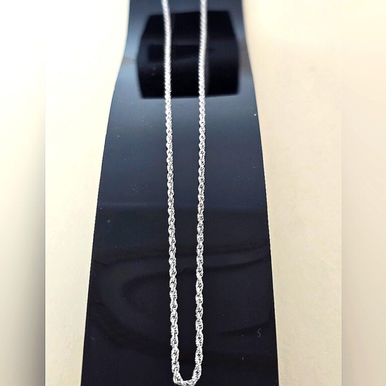 Italian 925 Sterling Silver 1.5mm Chain Necklace 18" (long)