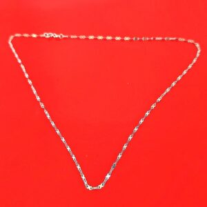 Italian 925 Sterling Silver 2mm Chain Necklace 18"(long)