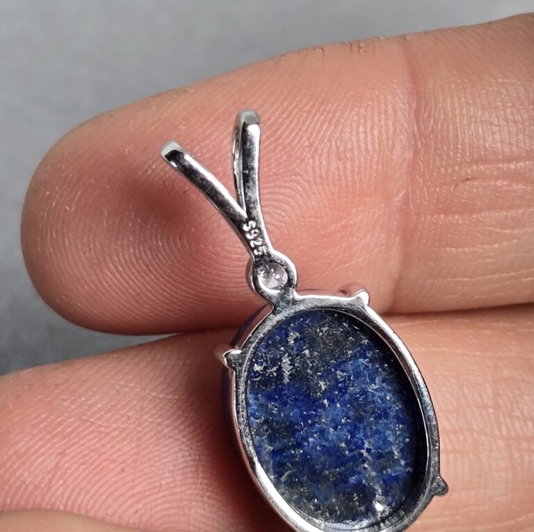 Natural Lapis Lazuli 925 Sterling Silver Pendant