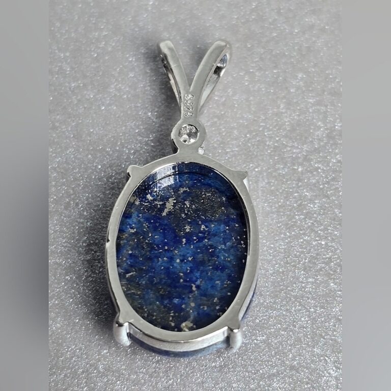 Natural Lapis Lazuli 925 Sterling Silver Pendant