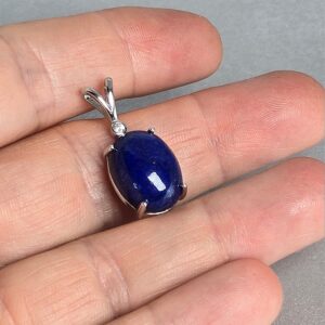 Natural Lapis Lazuli 925 Sterling Silver Pendant