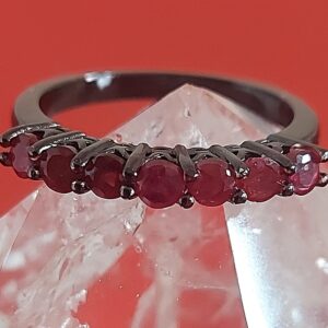 Heated Natural Red Ruby 925 Sterling Silver Ring Sz 8