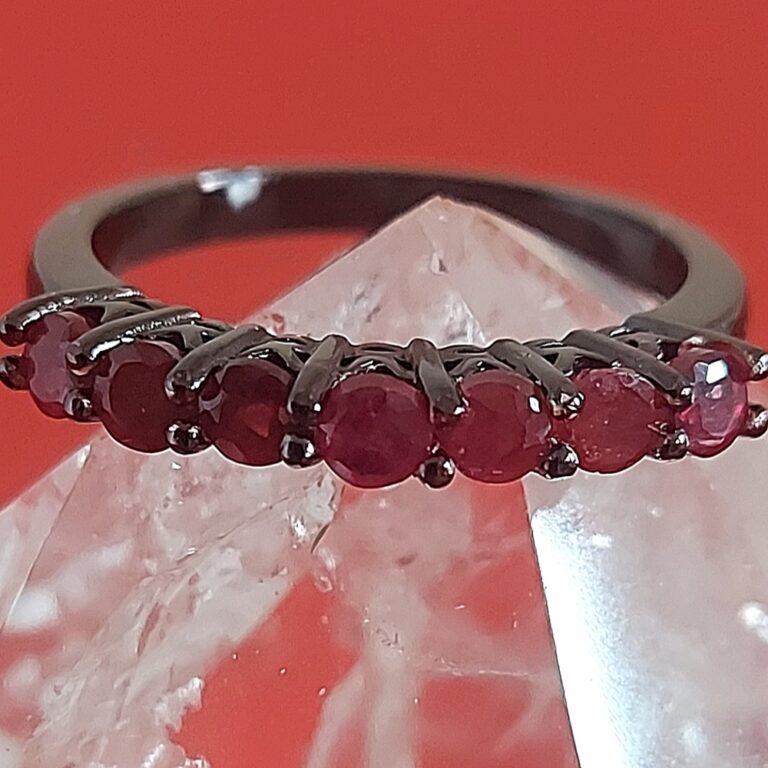 Heated Natural Red Ruby 925 Sterling Silver Ring Sz 8