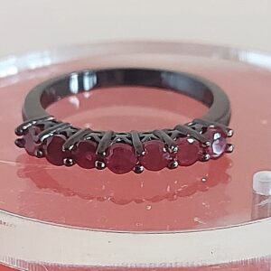 Heated Natural Red Ruby 925 Sterling Silver Ring Sz 8