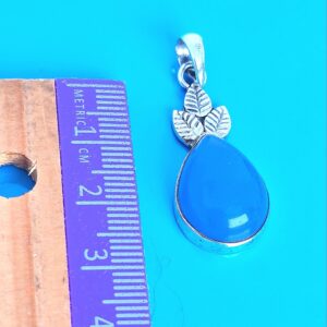 Natural Chalcedony 925 Sterling Silver Pendant