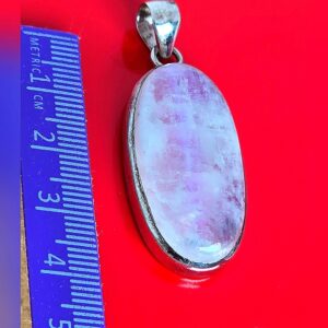 Massive 1.6x3.5cm Natural Moonstone 825 Sterling Silver Pendant