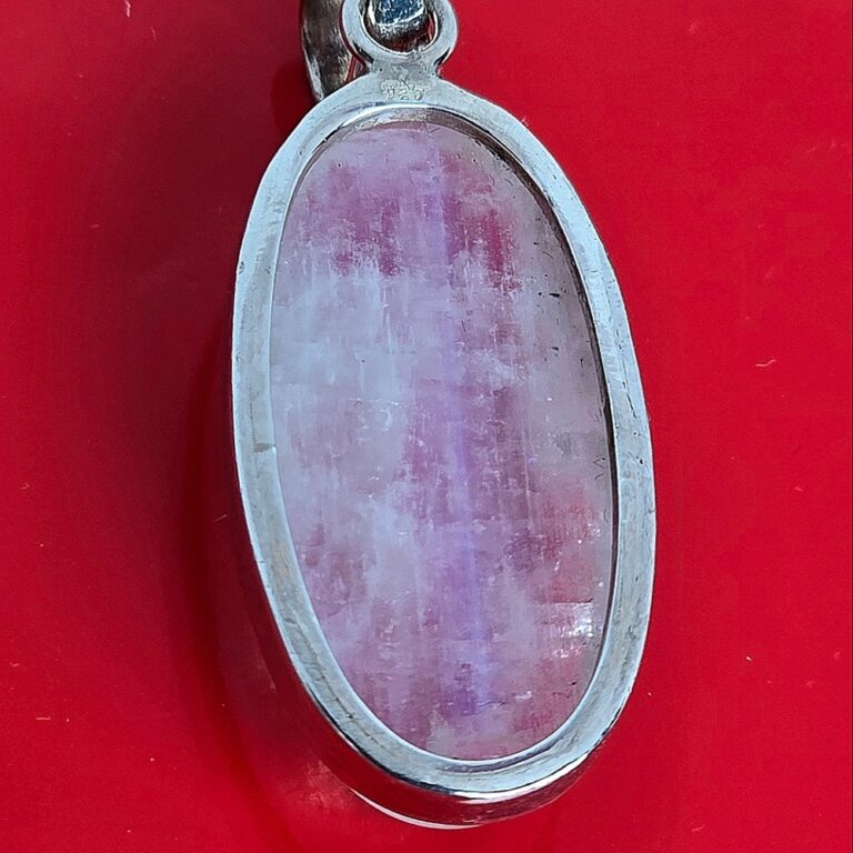 Massive 1.6x3.5cm Natural Moonstone 825 Sterling Silver Pendant