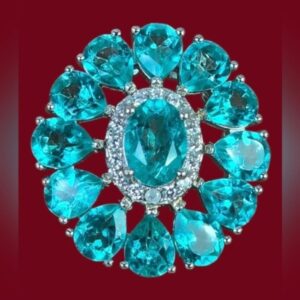 925 Sterling Silver Oval Pendant 1.9x2.1cm with Natural Apatite